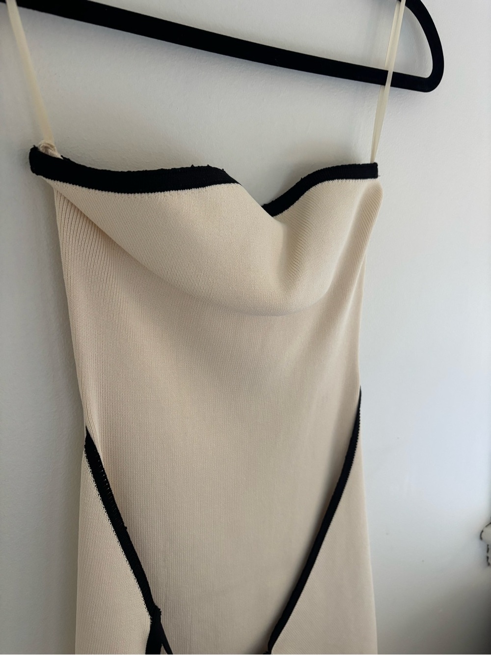 Meshki Cream Strapless Knit Mini Dress - Picture 10 of 14